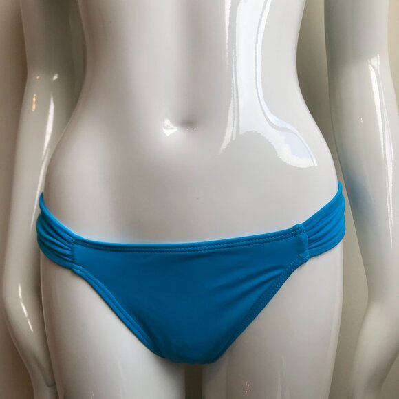 Billabong BLUE CRUSH era Vintage bikini solid blue halter top set RARE - Picture 9 of 10